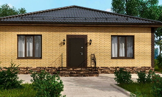 Проекты одноэтажных домов из кирпича | Строй-Длн - Дальнереченск от 3573 рублей