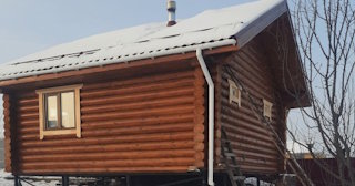 Баня из оцилиндрованного бревна под ключ в Дальнереченске - от 132704 рублей